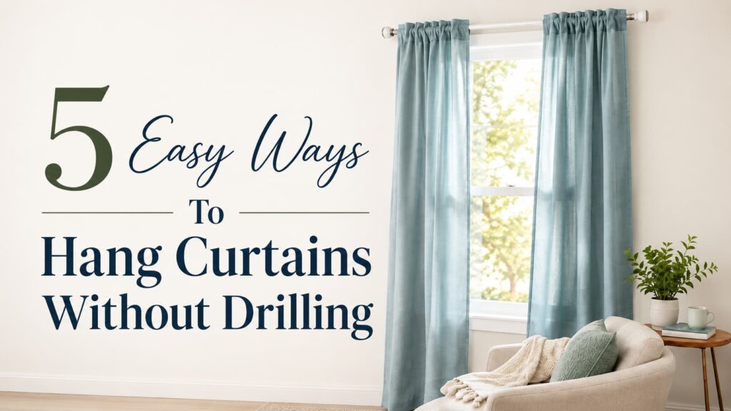 5 Easy Ways To Hang Curtains Without Drilling
