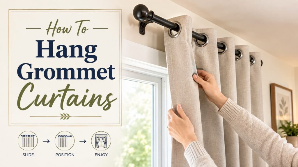 How To Hang Grommet Curtains