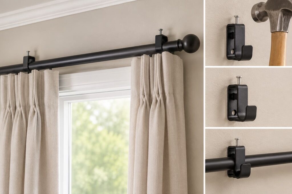 How to Install Tap-In Brackets to Hang Curtains
