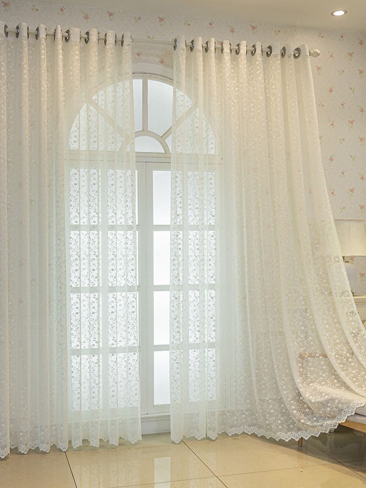 Korean-Style Gauze Grommet Curtains