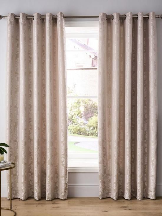 Luxurious Damask Grommet Curtains